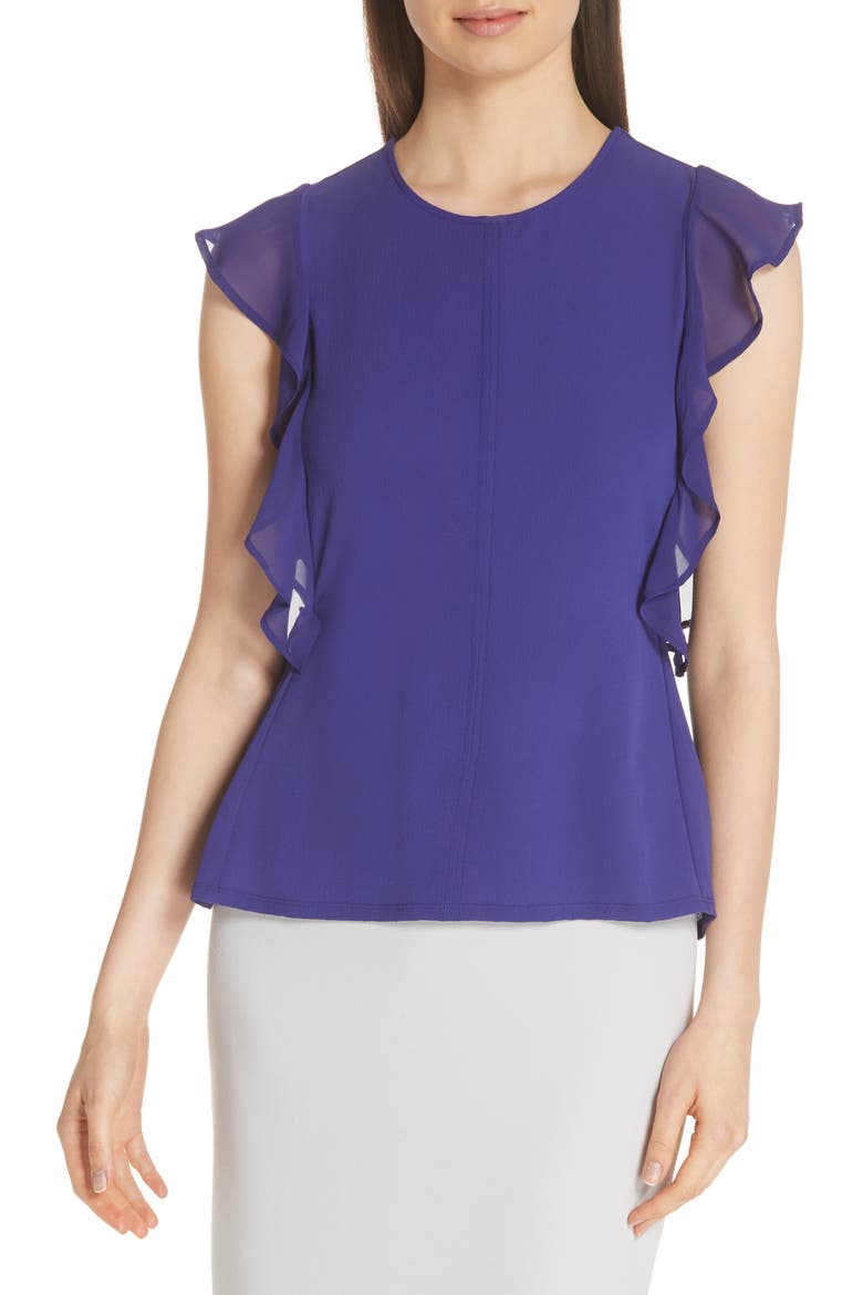 Esvea Ruffled Shell, Main, color, DEEP LILAC