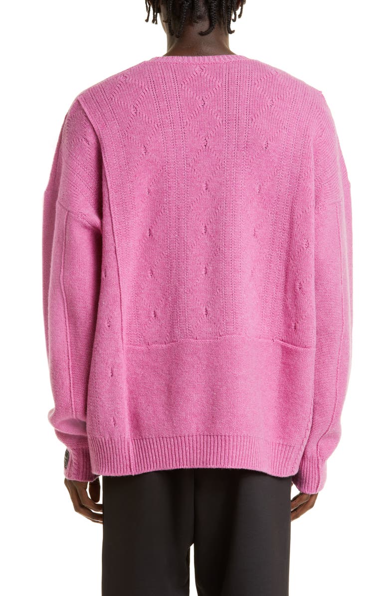 Raf Simons Oversize Altered Reality Mohair & Wool Blend Sweater, Alternate, color, 