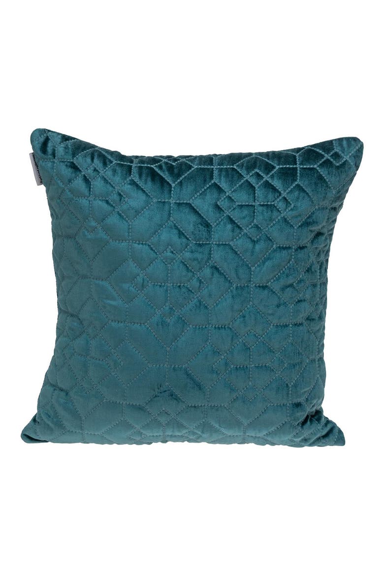 Sora Quilted Throw Pillow, Main, color, TEAL