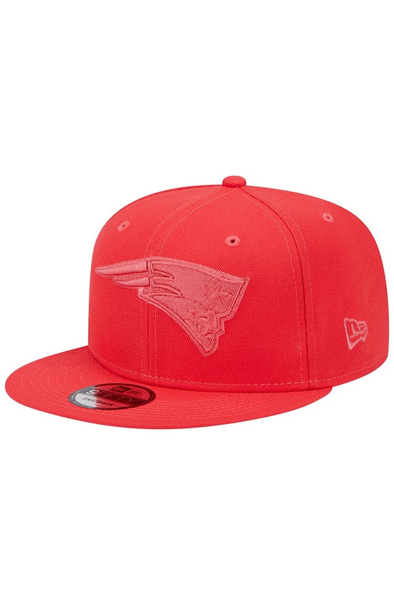 New Era Men's New Era Red New England Patriots Color Pack Brights 9FIFTY Snapback Hat, Main, color, 