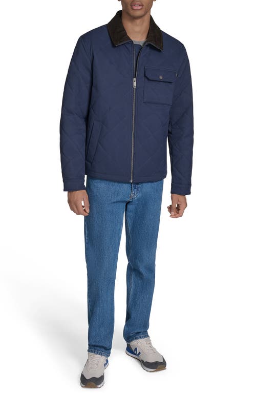 Dockers Men's Diamond Quilted Jacket In Blue