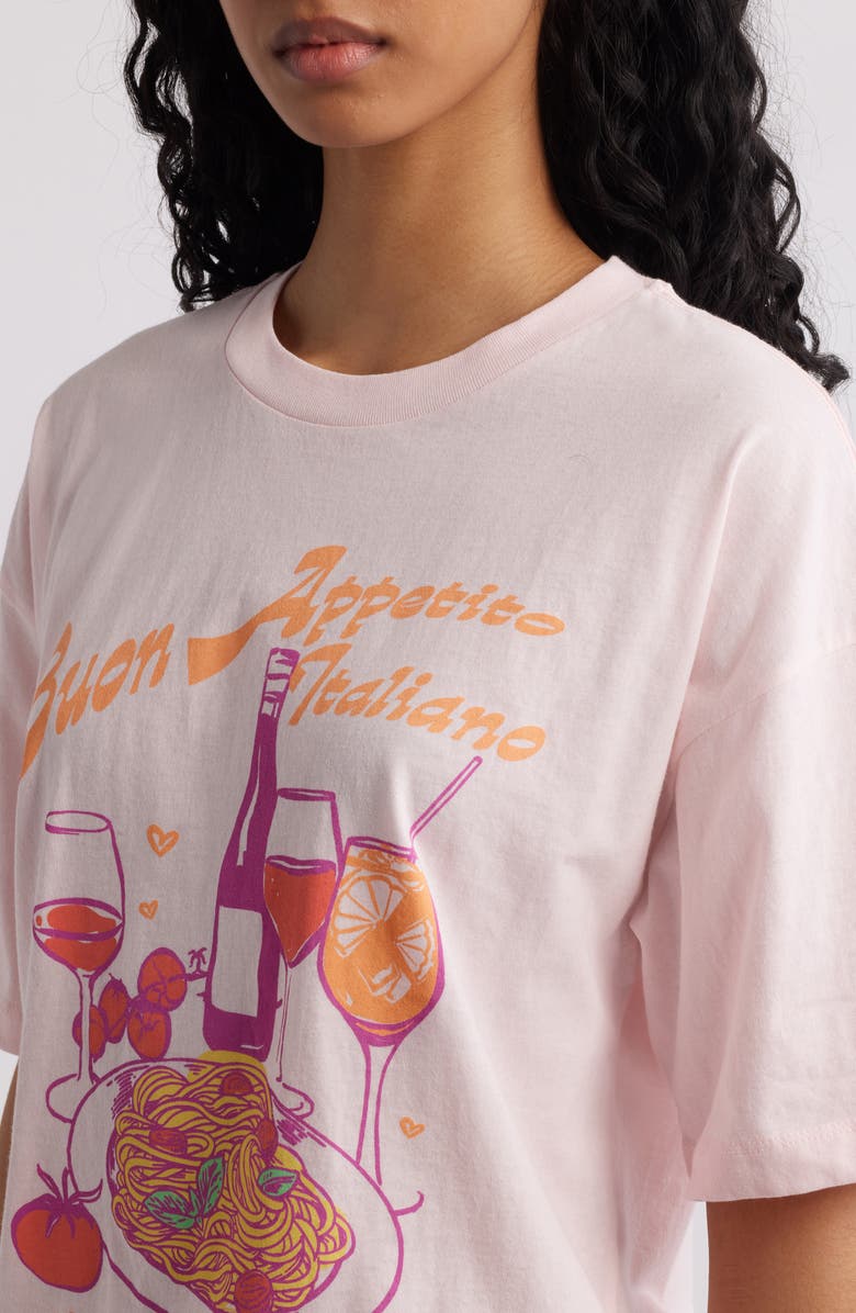 GOLDEN HOUR Buon Appetito Cotton Graphic T-Shirt, Alternate, color, Cradle Pink