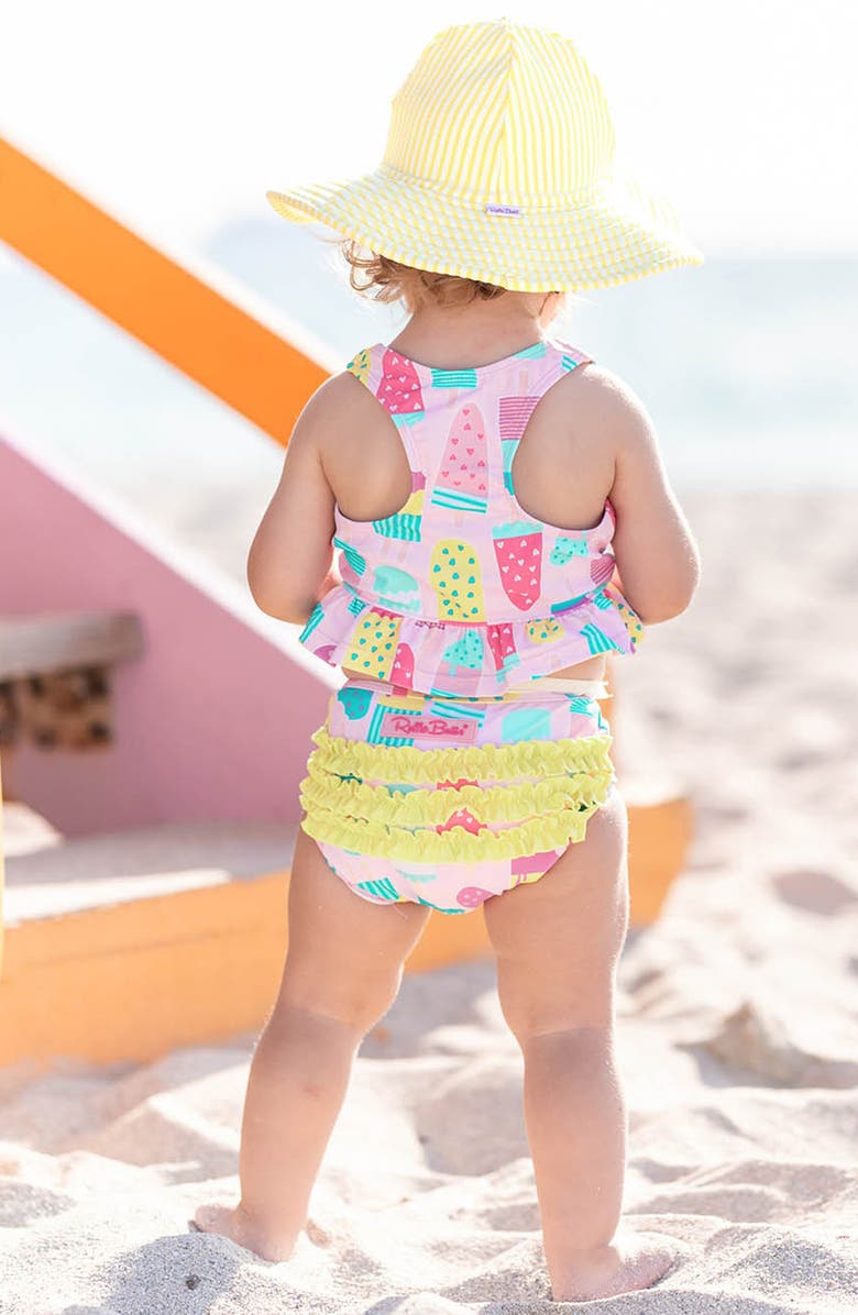 RuffleButts Kids' Ice Cream Social Two-Piece Swimsuit, Alternate, color, Pink