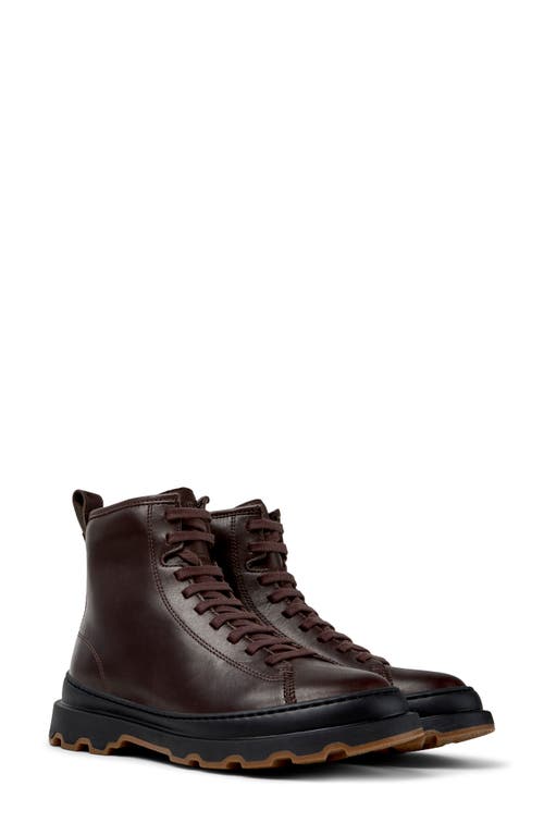 Camper Brutus Lace-up Leather Combat Boots In Brown