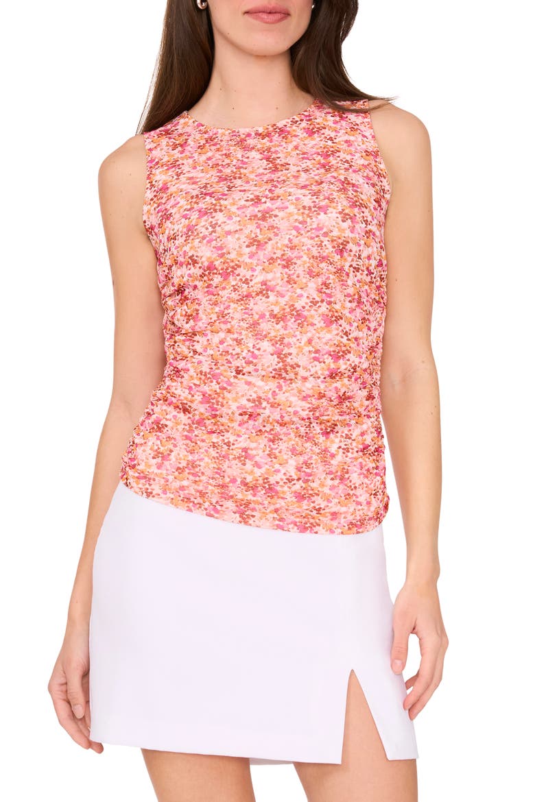 Side Ruched Sleeveless Top, Main, color, SEASHELL PINK