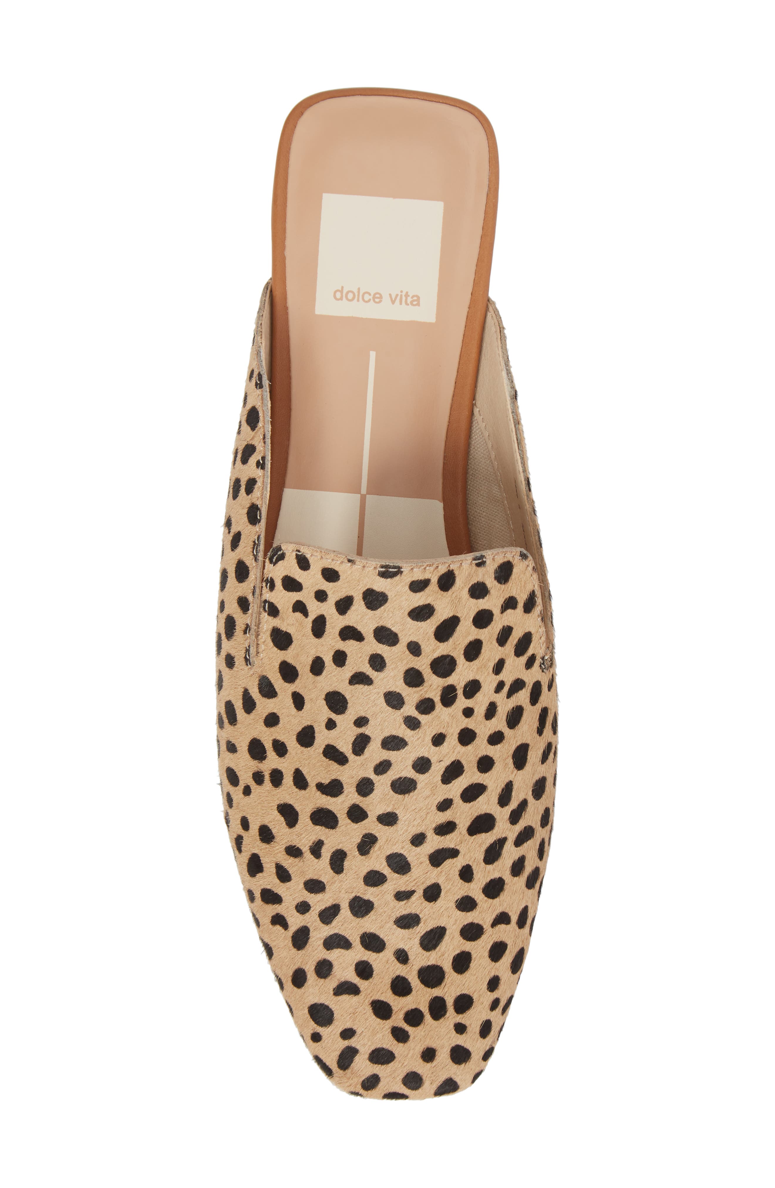 Brie Flat Mule, Alternate, color, LEOPARD CALF HAIR