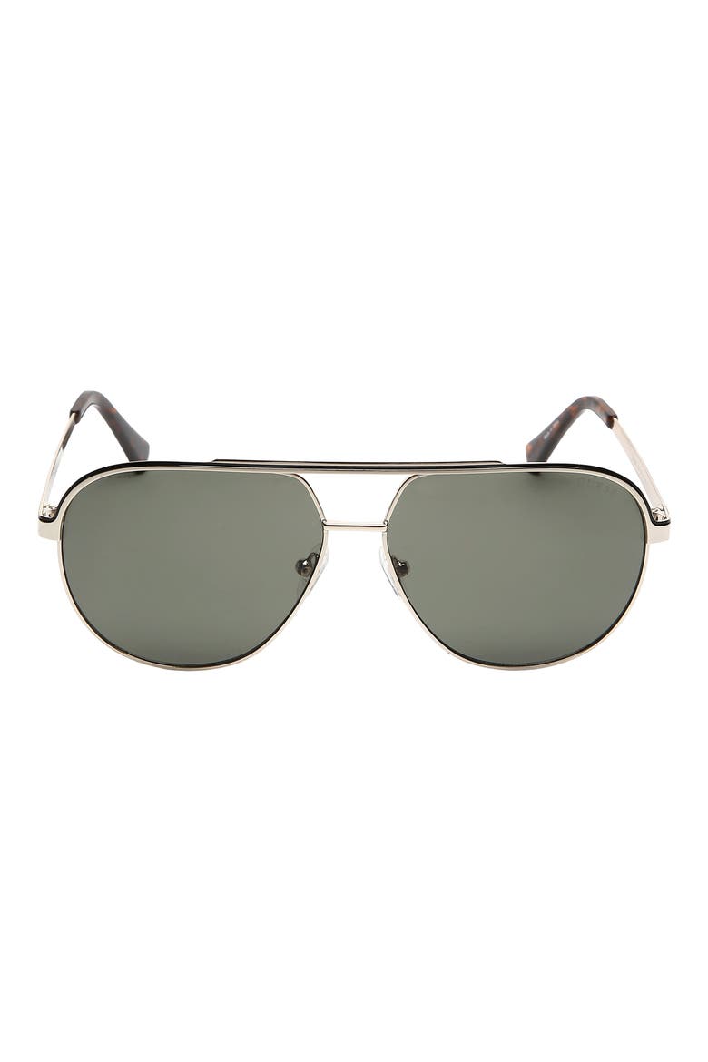 60mm Pilot Sunglasses, Main, color, GOLD