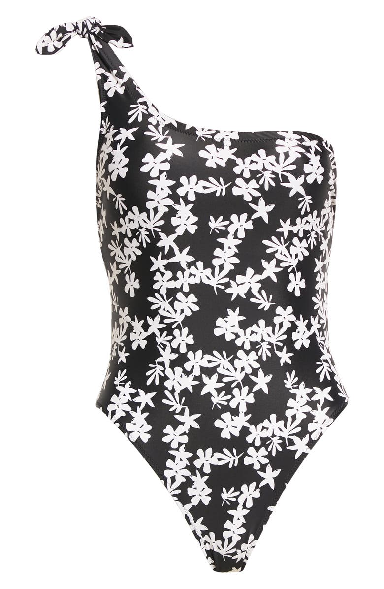 lemlem Sea Floral Cutout One-Shoulder One-Piece Swimsuit, Alternate, color,
