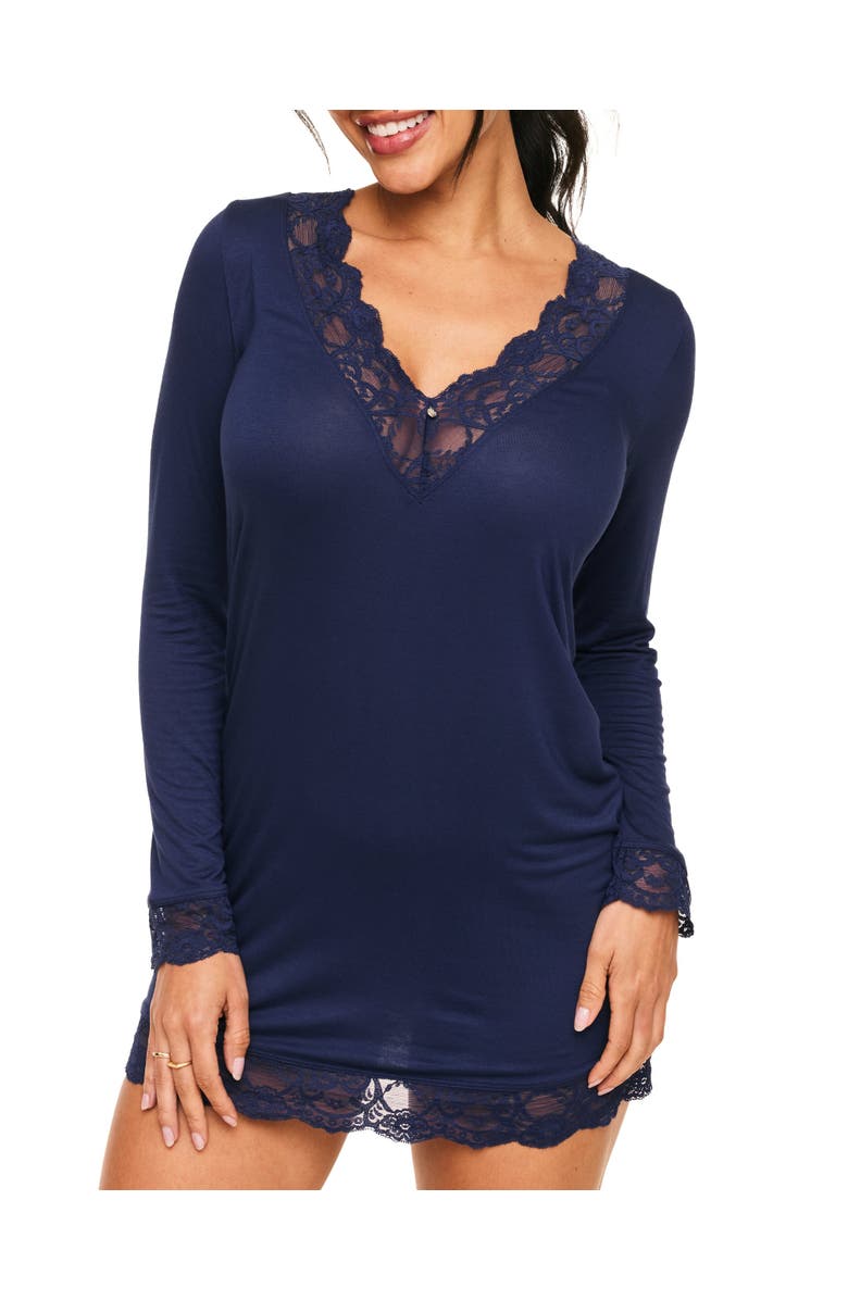 Adore Me Hasina Sleepshirt, Main, color, Dark Blue