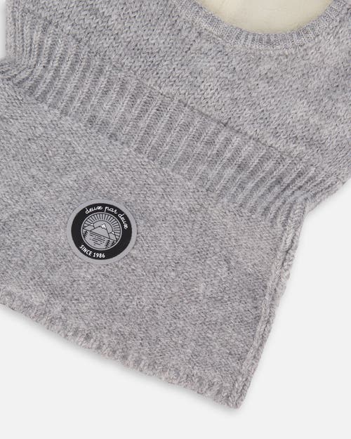 Deux Par Deux Gender Inclusive Knit Balaclava In Gray