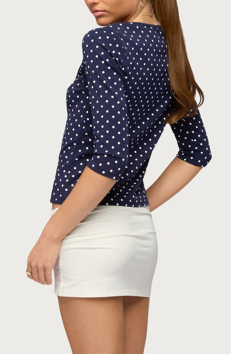 EDIKTED Lela Polka Dot T-Shirt, Alternate, color, 