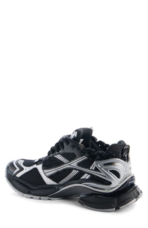 Balenciaga Mesh Runner Sneakers Embossed Size In Black