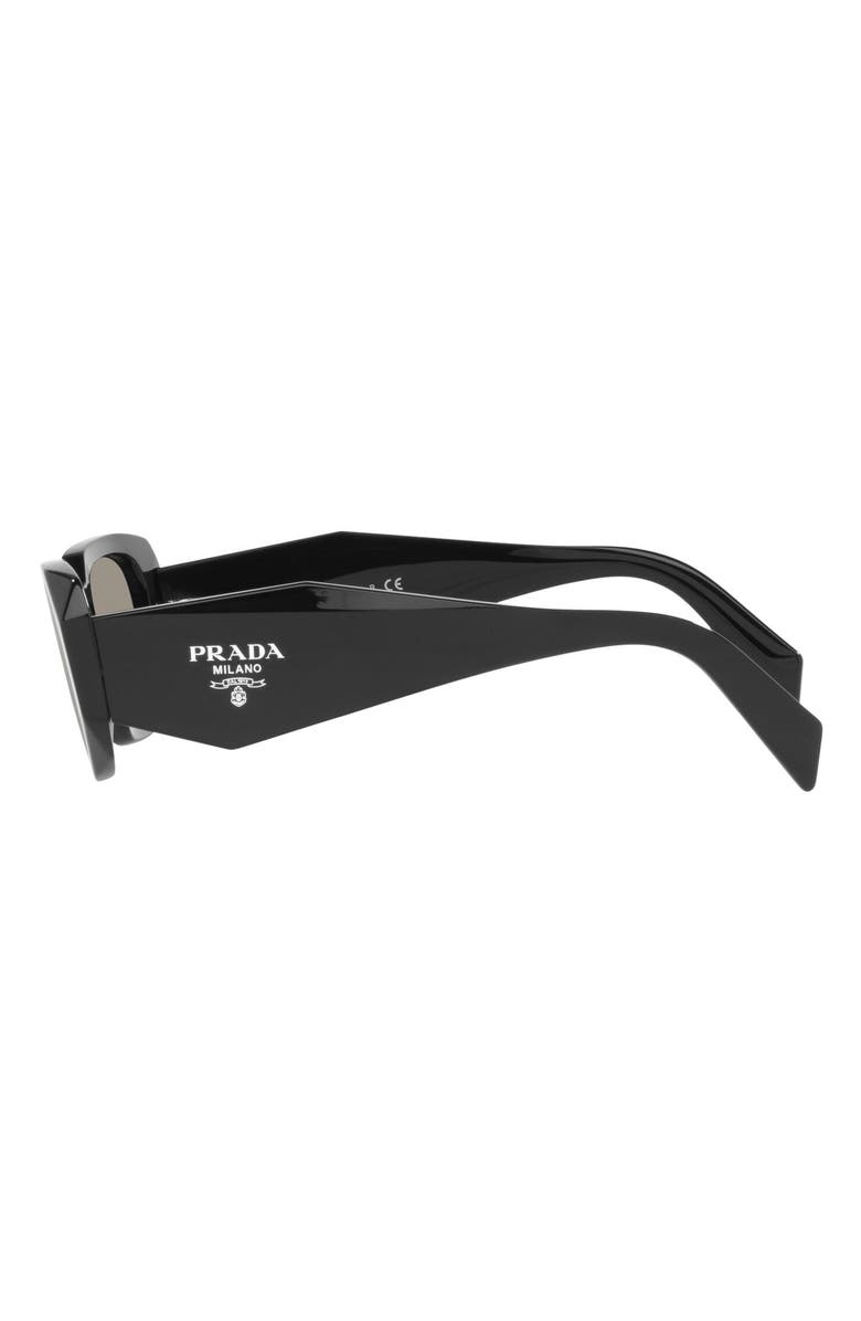 Prada 51mm Mirrored Rectangular Sunglasses, Alternate, color, 