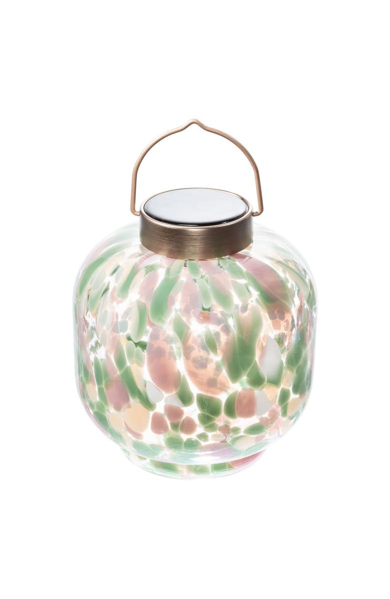 Allsop Home & Garden Cabin Solar Lantern Handblown Glass, Alternate, color, Summer Garden