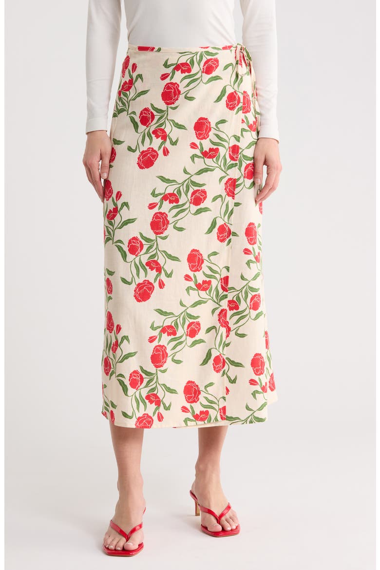 Floral Wrap Skirt, Main, color, WHITECAP FLORAL PRINT