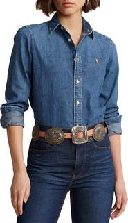 Polo Ralph Lauren Slim Fit Denim Button-Up Shirt