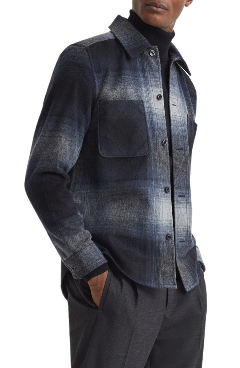 Reiss Idaho Plaid Shirt Jacket, Main, color,