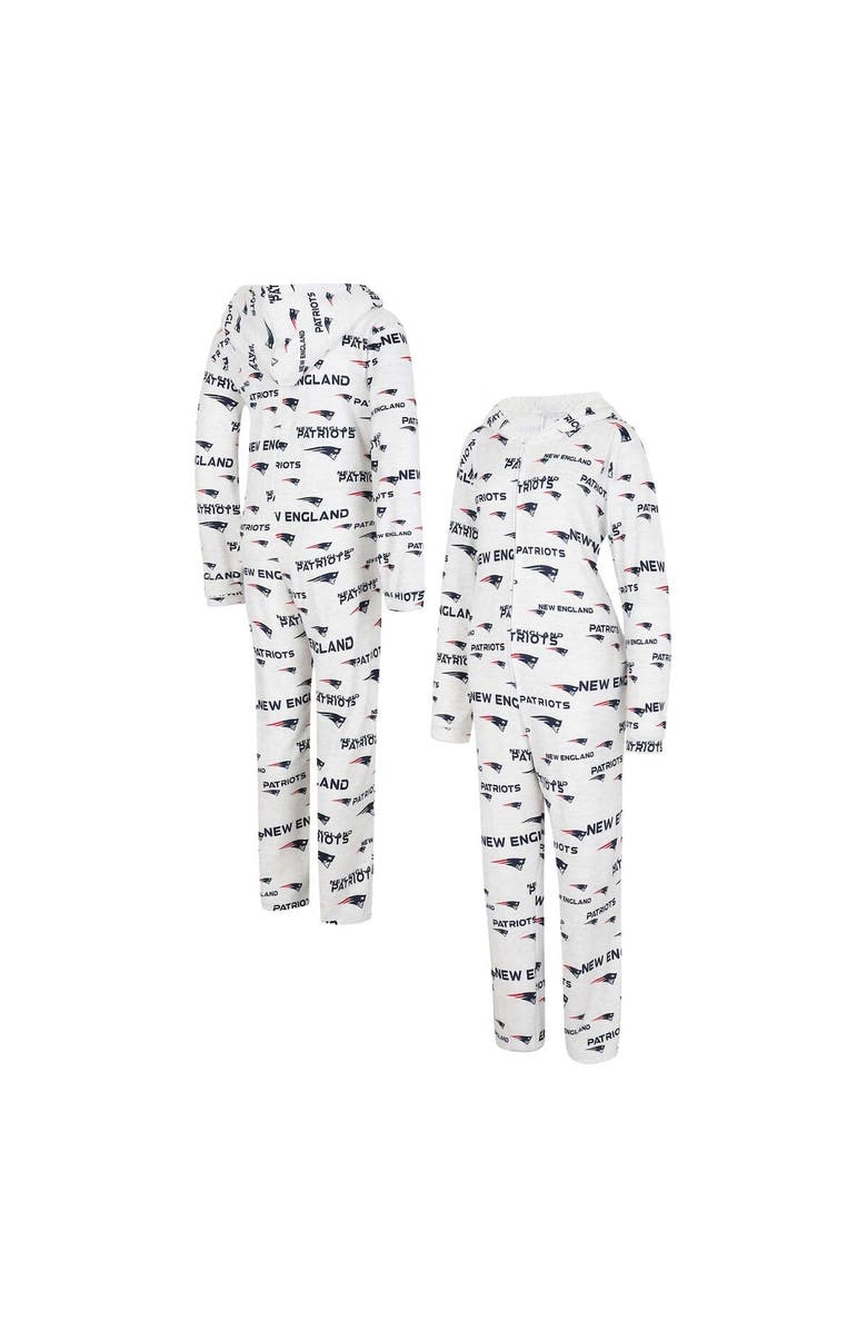 CONCEPTS SPORT Women's Concepts Sport Cream New England Patriots Docket Hoodie Full-Zip Union Suit, Main, color, Cream