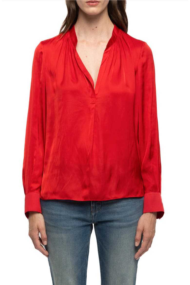 Tink Satin Blouse, Main, color, LOVE