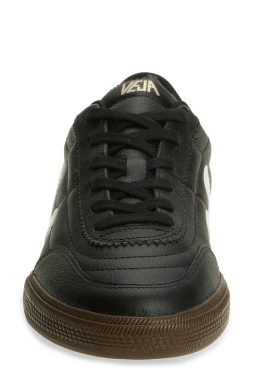 Veja Panenka Black Sneaker With Logo On The Side And Contrasting Heel In Leather Unisex In Black White