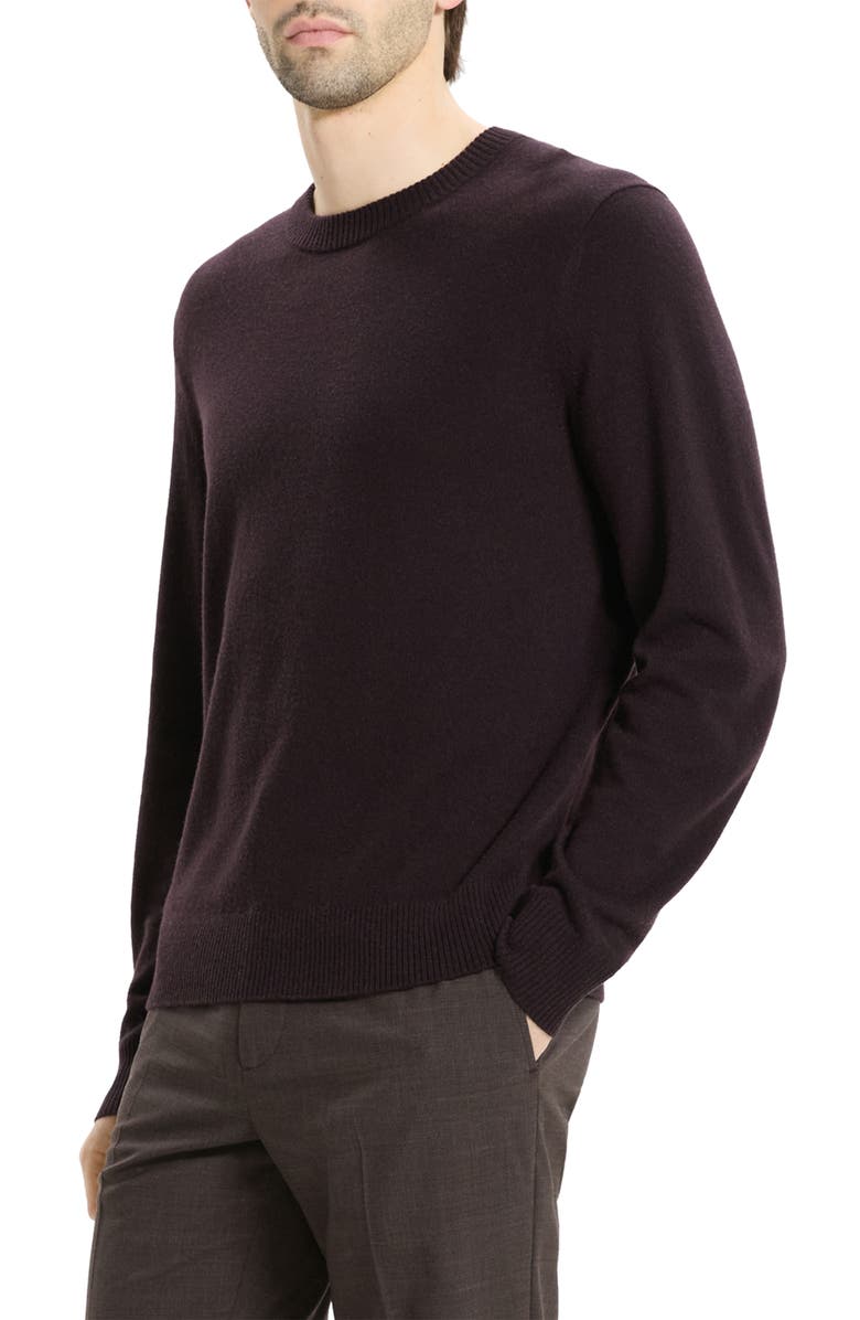Theory Hilles Cashmere Sweater, Alternate, color, Deep Eggplant