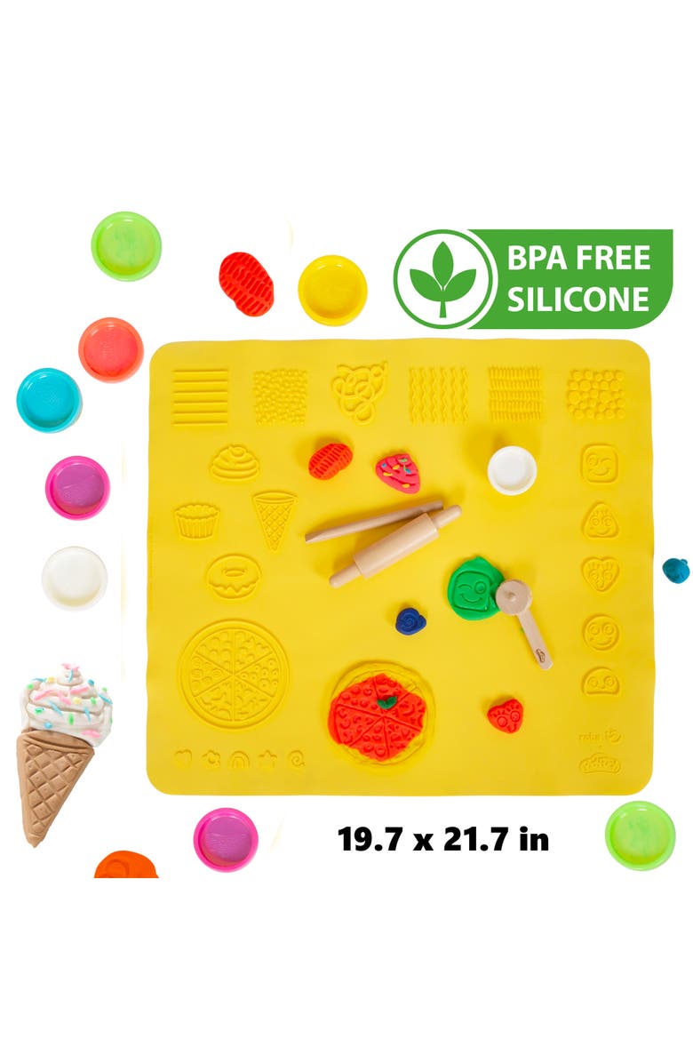 PLAY-DOH Playdoh Creative Seating Set Table, Chair, 6 Colors, 3D Mat, Tools, Kids 3+, Alternate, color, Multicolored