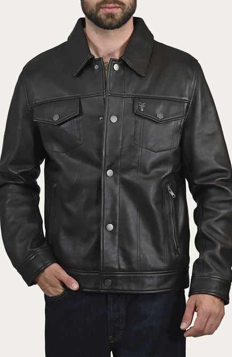 Frye Leather Trucker Jacket