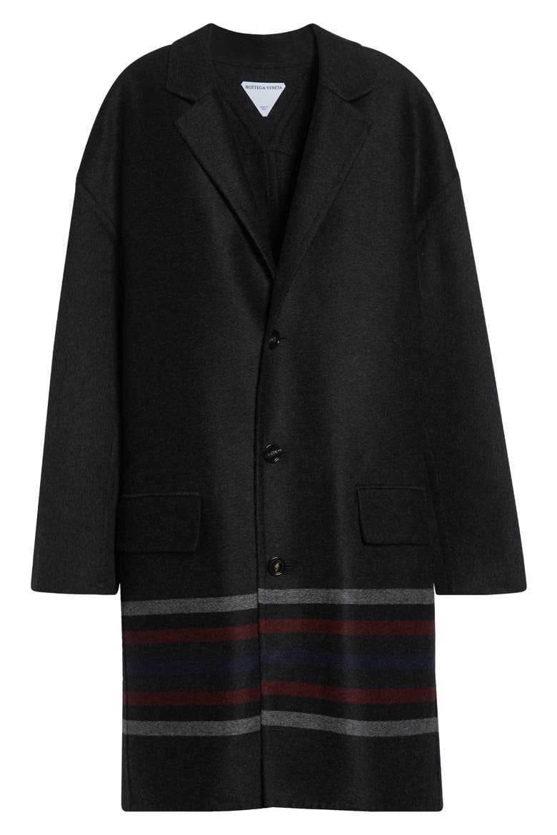 Double Face Wool & Cashmere Coat, Alternate, color, 1319 DARK GREY/ BLACK/ LAVA