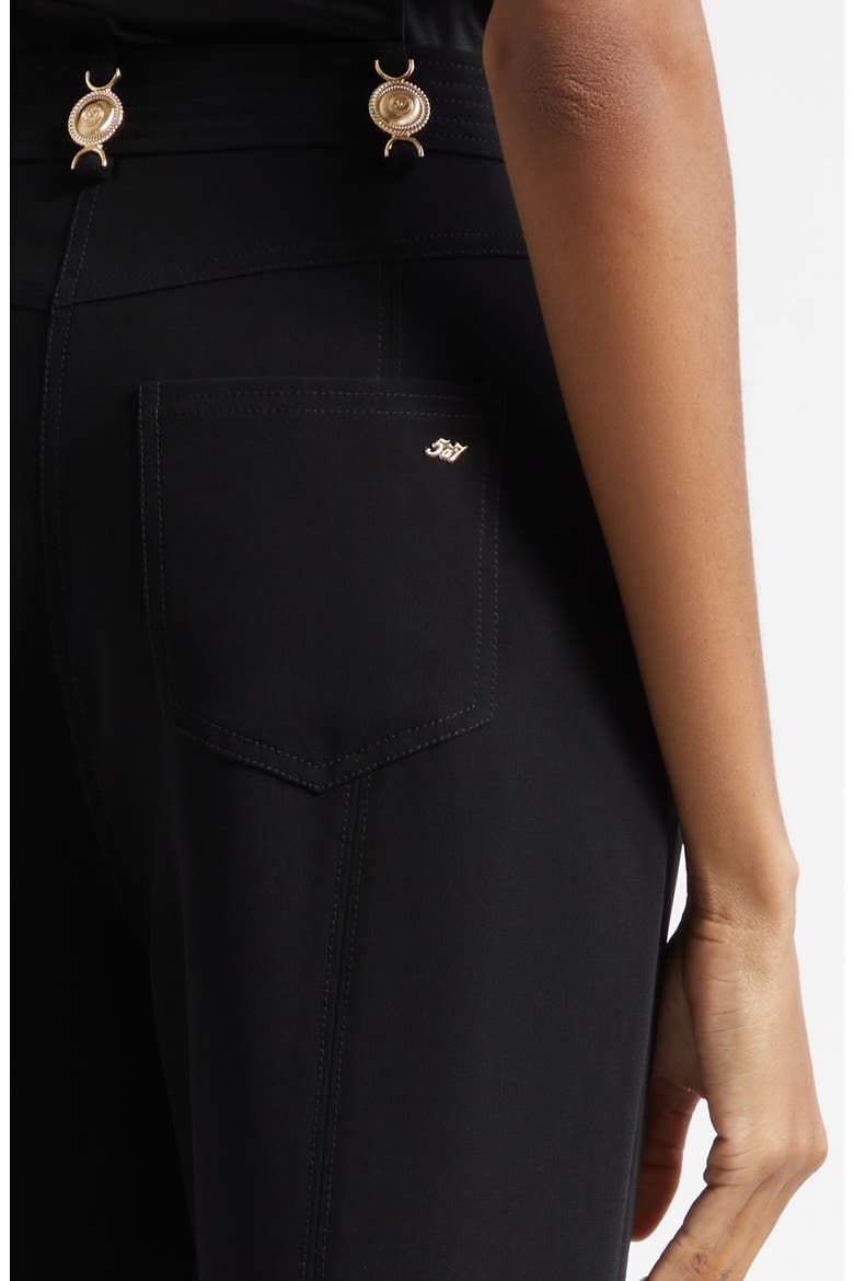 Mallie High Waist Bootcut Pants, Alternate, color, BLACK