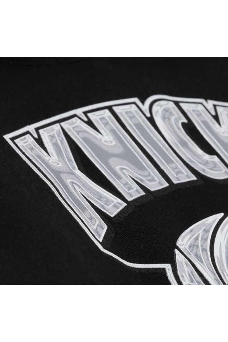 Men's Mitchell & Ness Black New York Knicks Chrome Hoodie, Alternate, color, Black
