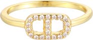 Adornia 14k Gold Plated Cubic Zirconia Mariner Link Ring