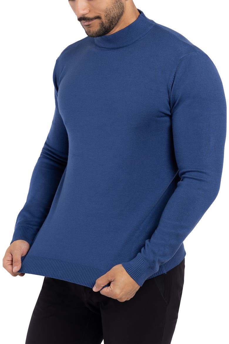 Core Mock Neck Knit Sweater, Alternate, color, INK BLUE