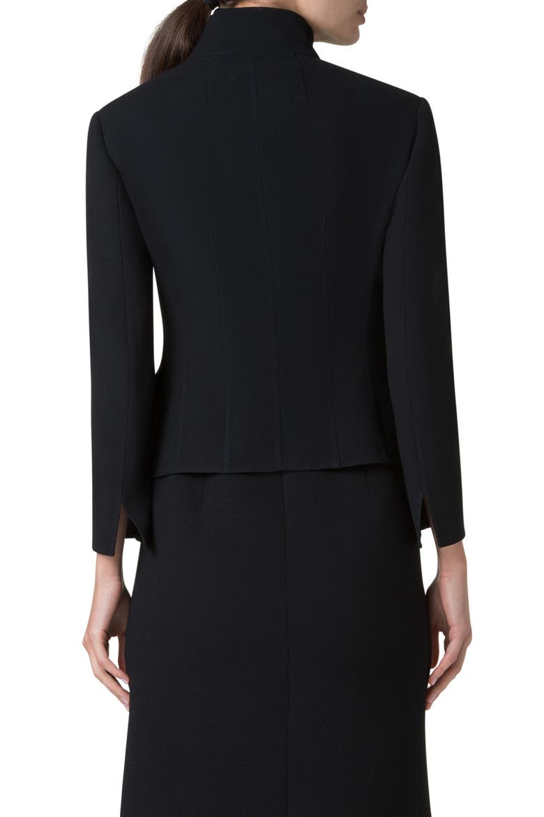 Amber Virgin Wool Crop Jacket, Alternate, color, BLACK