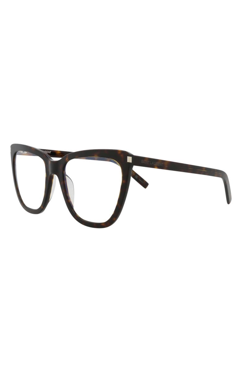 Saint Laurent 55mm Cat Eye Optical Frames, Alternate, color,