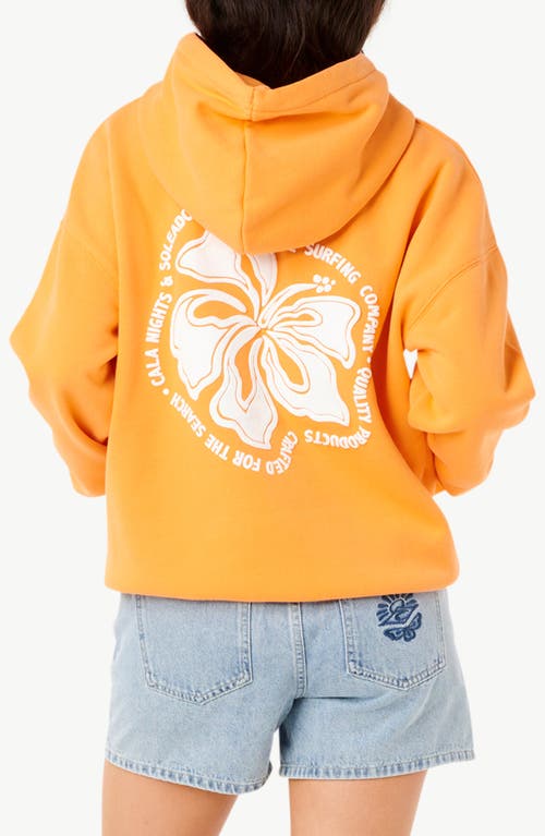 Rip Curl Hibiscus Heritage Hoodie In Light Orange