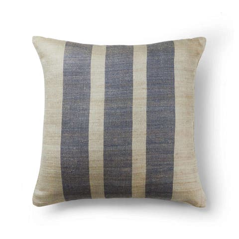 Striped Silk Pillow with Down-Alternative Insert