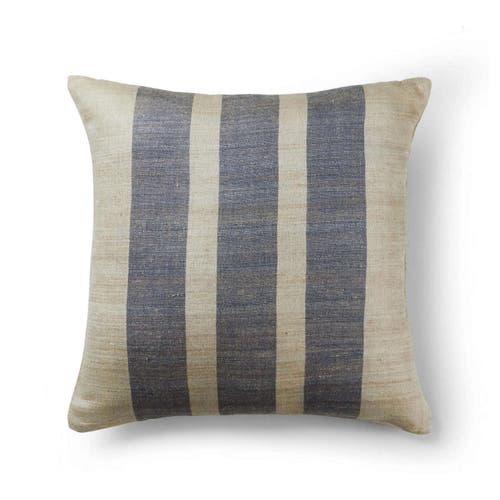 Sustainable Threads Striped Silk Pillow With Down-alternative Insert In Purple