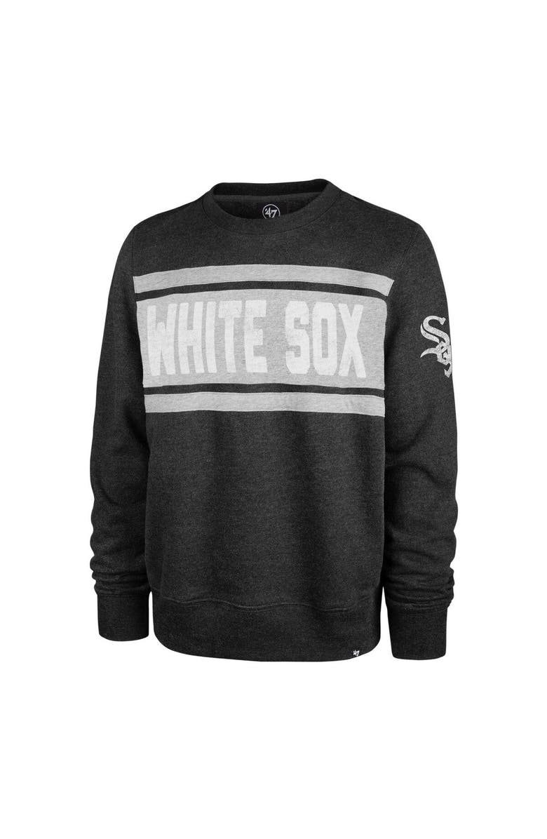 '47 Men's '47 Black Chicago White Sox Bypass Tribeca Pullover Sweatshirt, Alternate, color, Heather Black