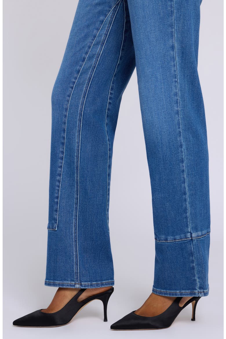 Petite Brooke Loose Straight Leg High Waist Jeans, Alternate, color, AGAVE