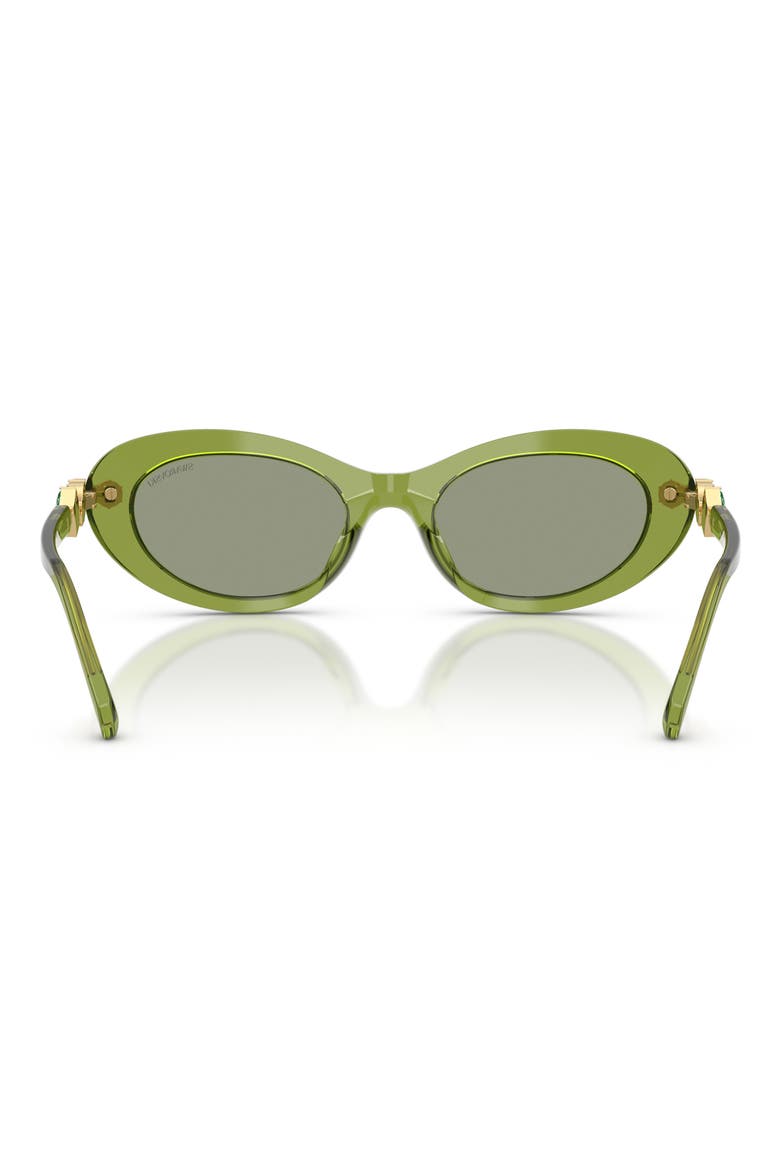 53mm Oval Sunglasses, Alternate, color, TRANSPARENT GREEN / GREEN