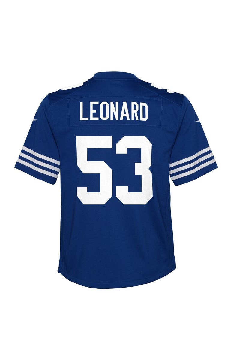 Nike Youth Nike Shaquille Leonard Royal Indianapolis Colts Game Jersey, Alternate, color,