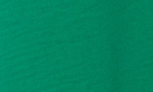 Connected Apparel Tie Belt Faux Wrap High-low Dress In Green