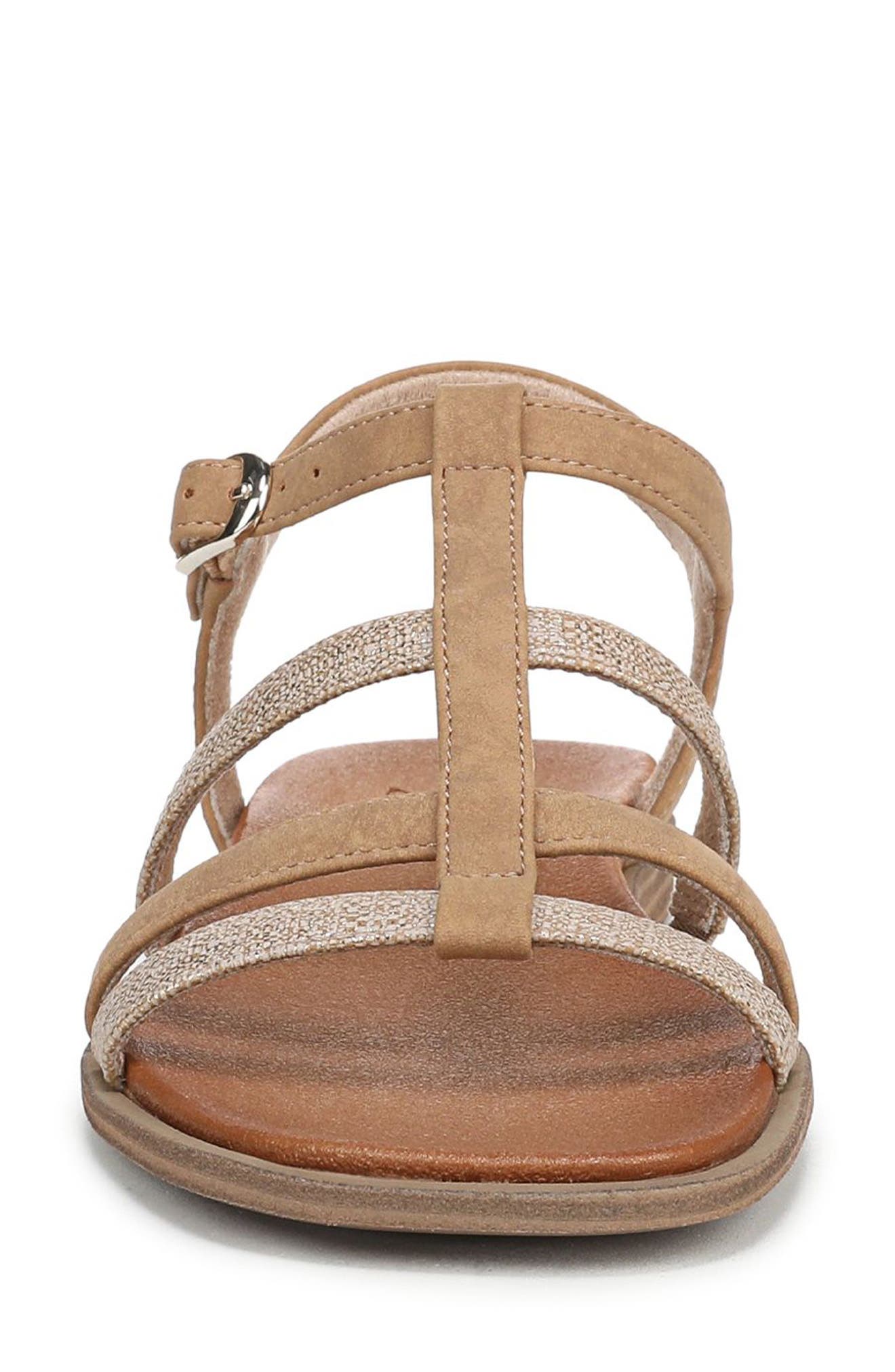 Julia Sandal, Alternate, color, BIRCHWOOD BROWN FAUX LEATHER