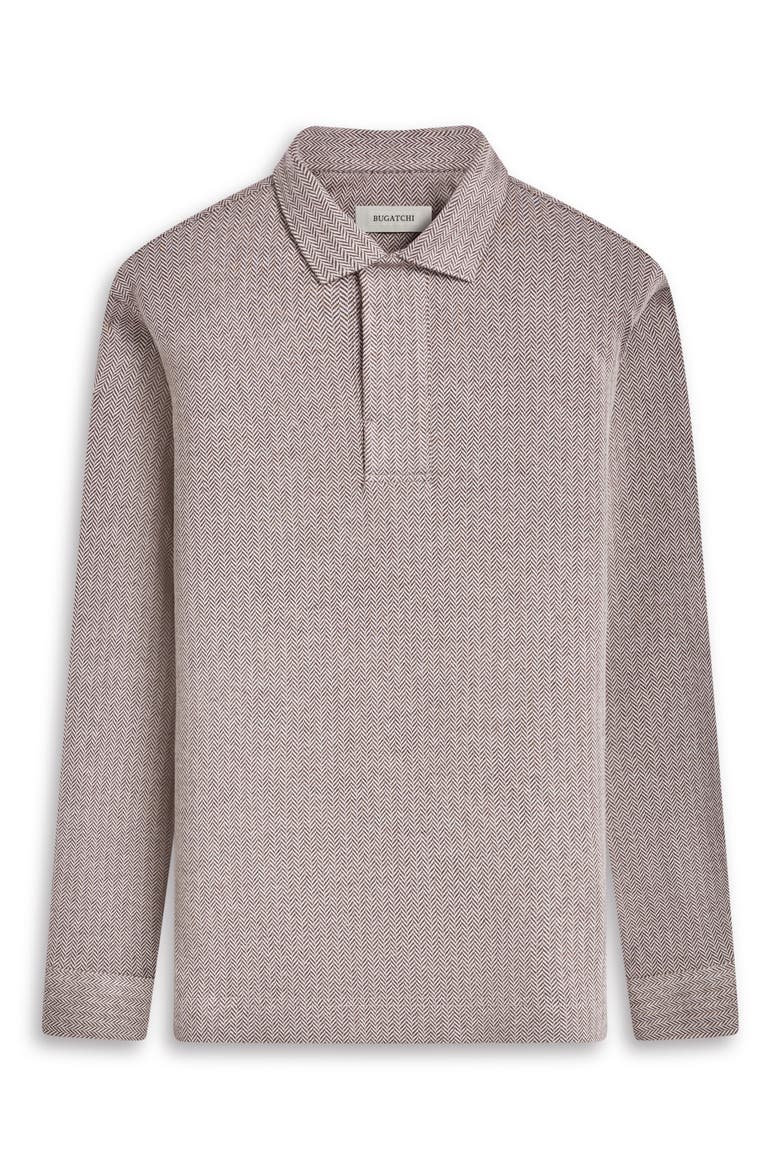 Long Sleeve Cotton Blend Polo, Alternate, color, DESERT