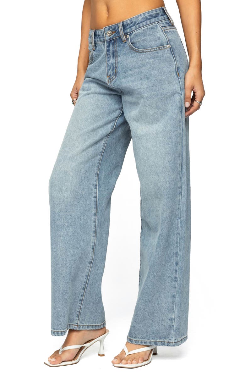 EDIKTED Ery Wide Leg Jeans, Alternate, color, Light-Blue
