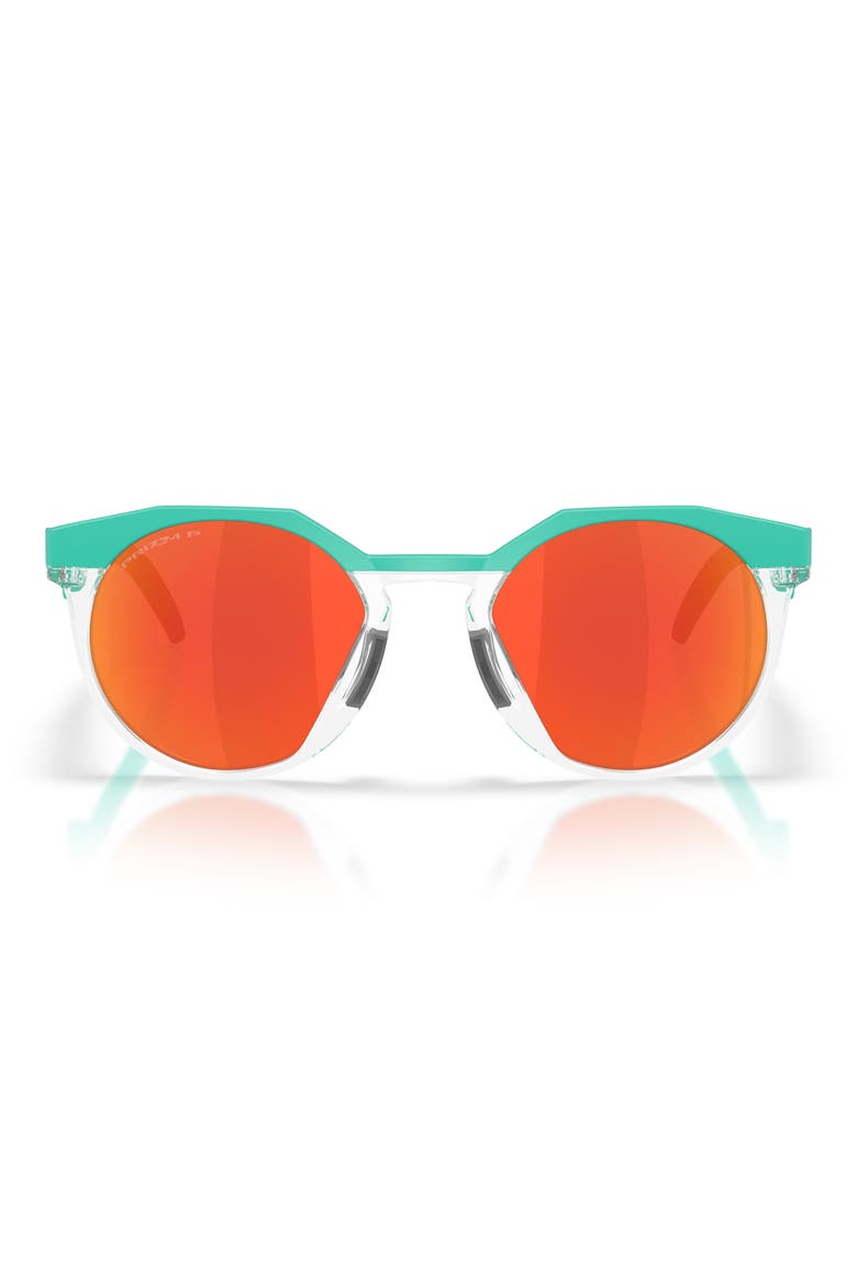 HSTN 52mm Polarized Round Sunglasses, Main, color, CELESTE / PRIZM RUBY POLAR