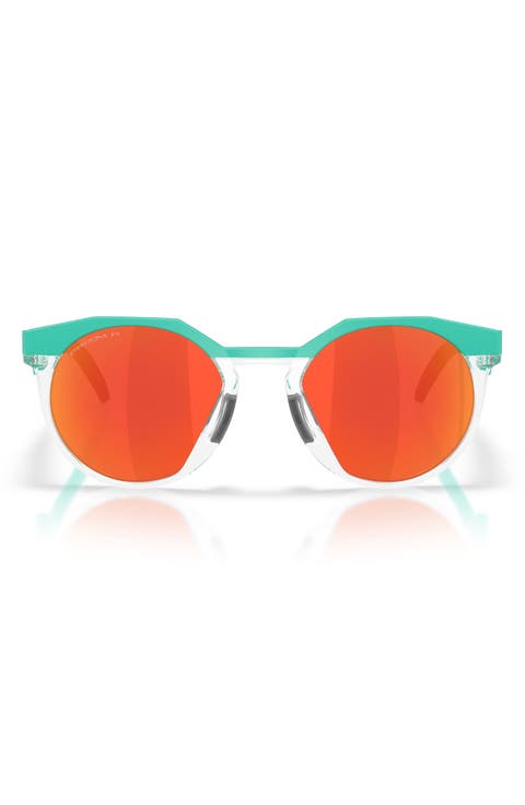 HSTN 52mm Polarized Round Sunglasses