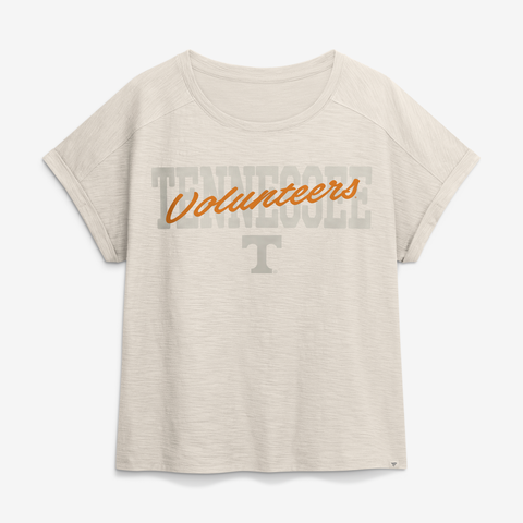 Women's Fanatics Natural Tennessee Volunteers Hometown Premium Oversized Boxy T-Shirt