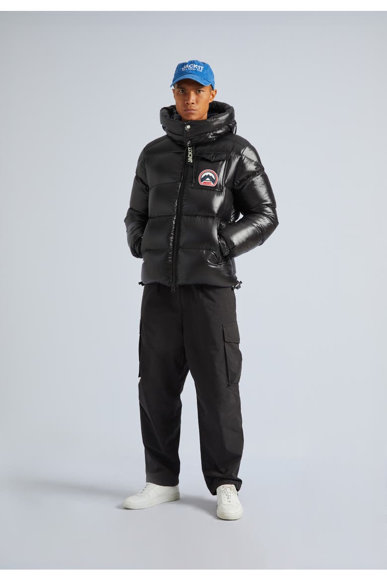 Quilted Hooded Puffer Jacket, Alternate, color, Black