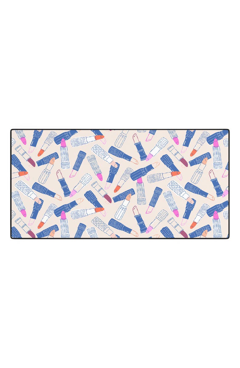 Deny Designs Lipstick Tube Print Desk Mat, Main, color, Blue